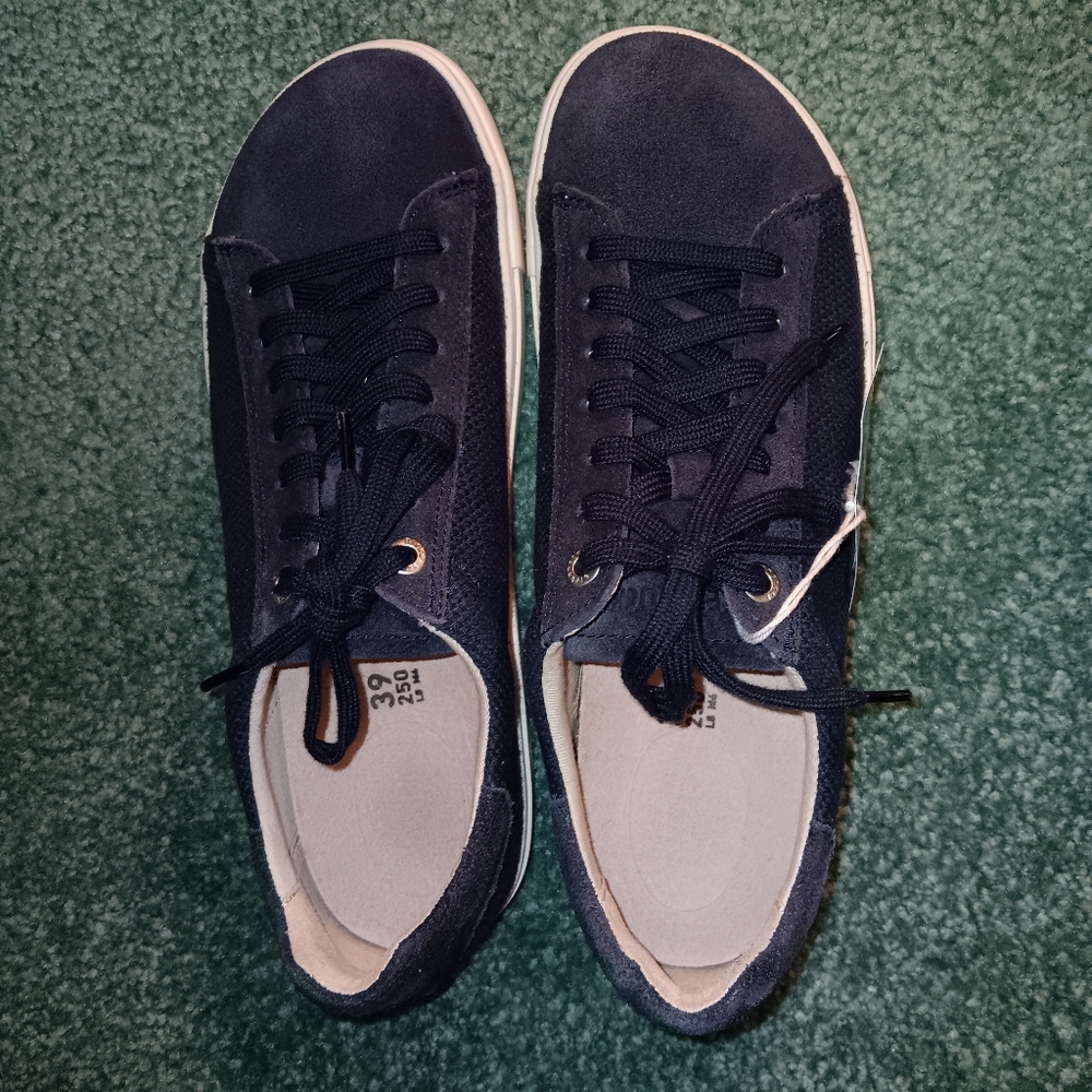New Berkinstock Women's Blue Suede Sneakers - Picture 5 of 8